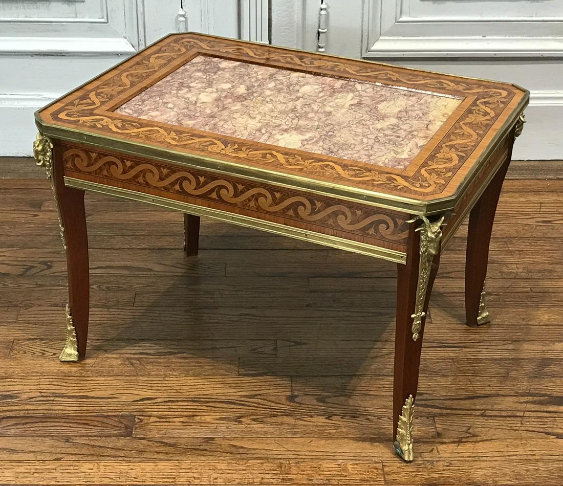 Louis XVI Style Marquetry Low Table (1 of 7)