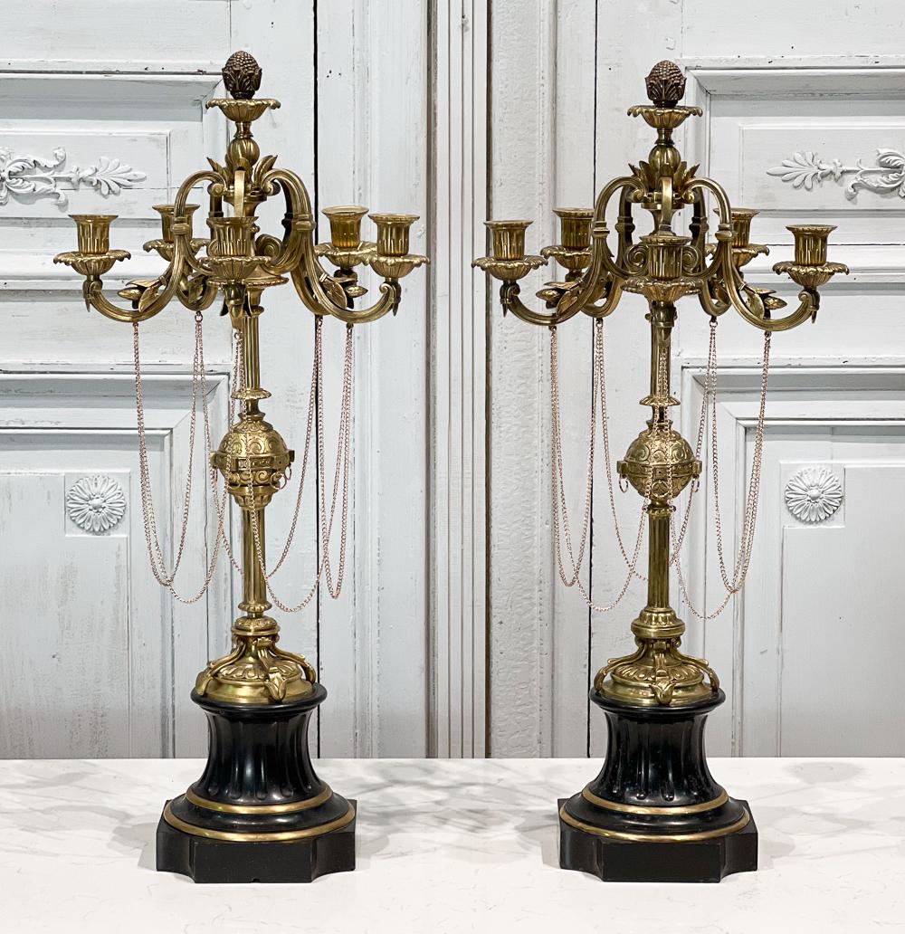 Pair Rango Freres Gilt Bronze Candelabra (1 of 14)
