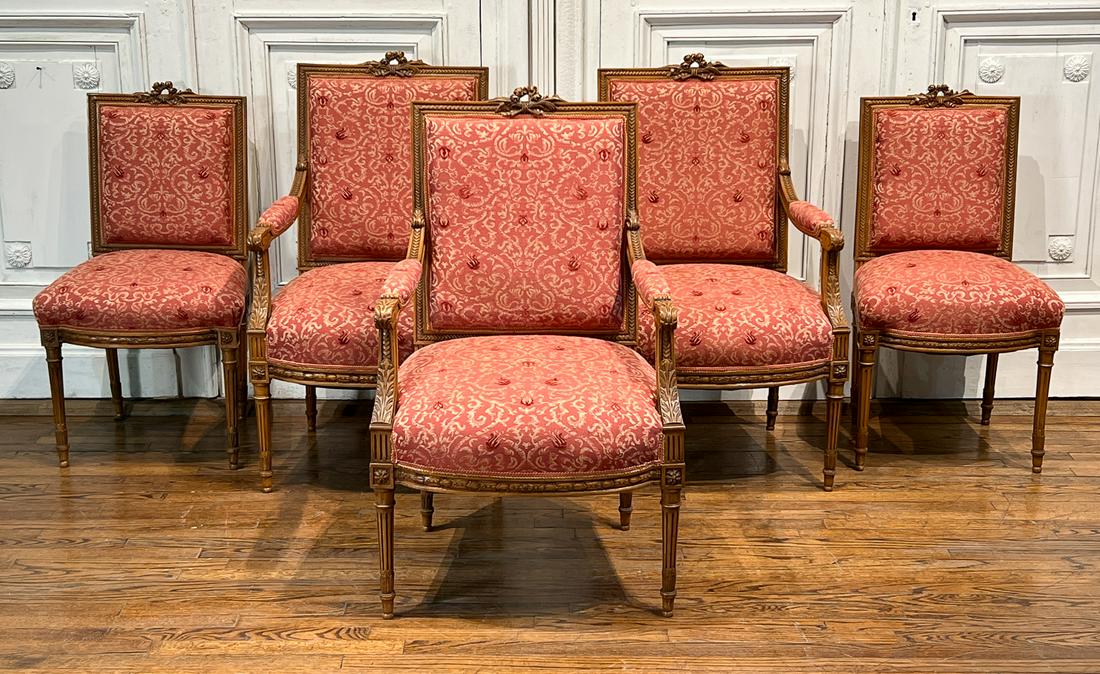 Louis XVI Style Carved Wood Chairs (1 of 12)