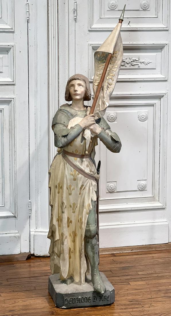 Large French Chalkware Joan Of Arc Figure (1 of 20)