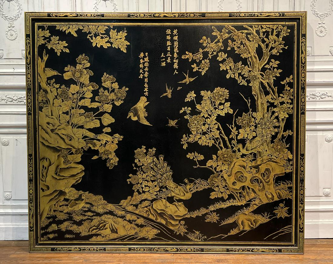 Large Chinoiserie Painted Panel (1 of 10)