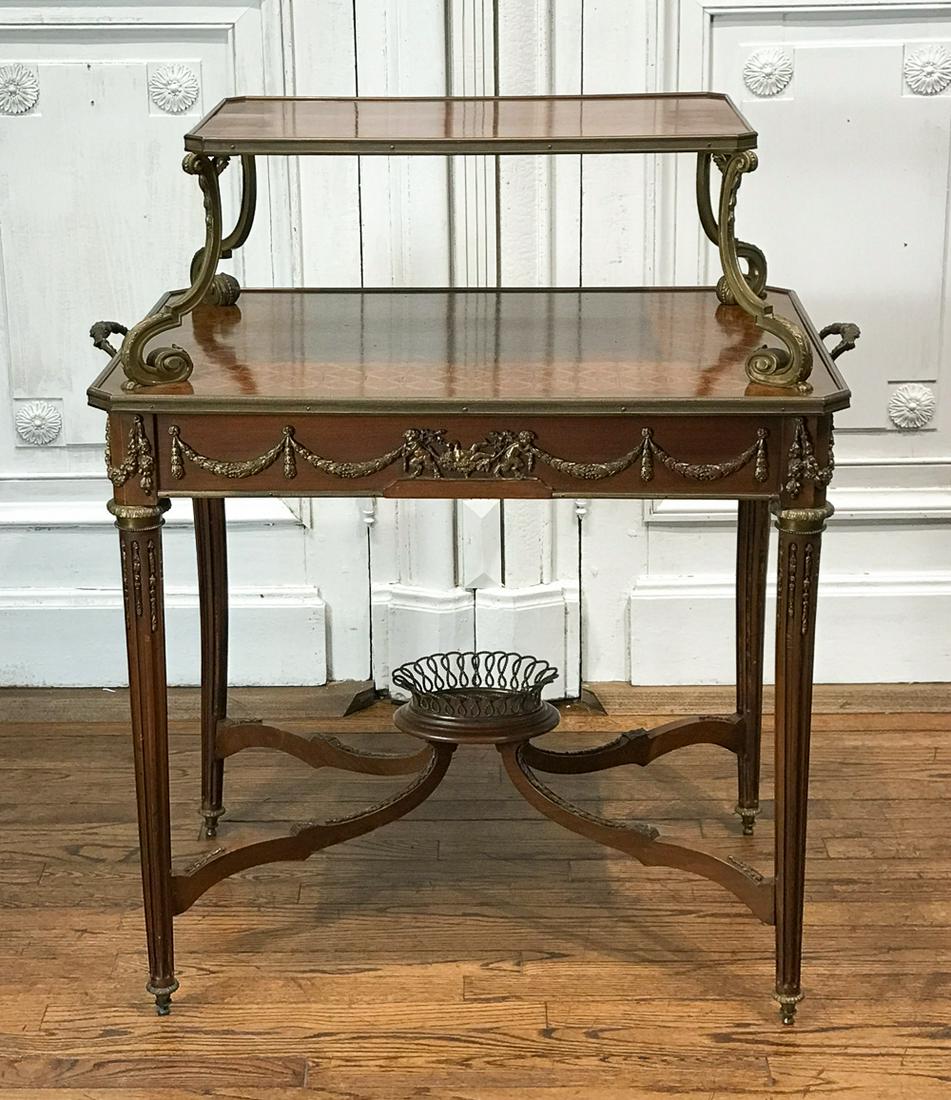 Louis XVI Style Bronze And Parquetry Table (1 of 7)