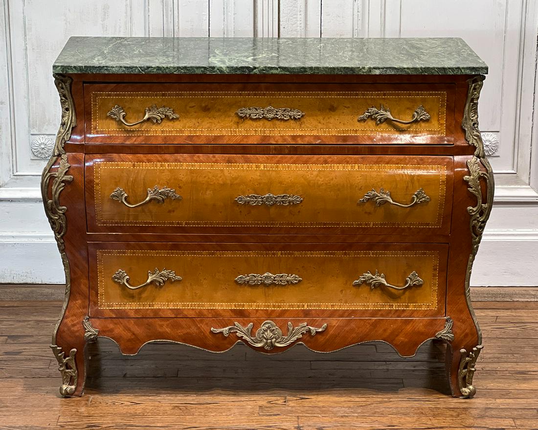 Louis XV Style Parquetry Inlaid Commode (1 of 10)