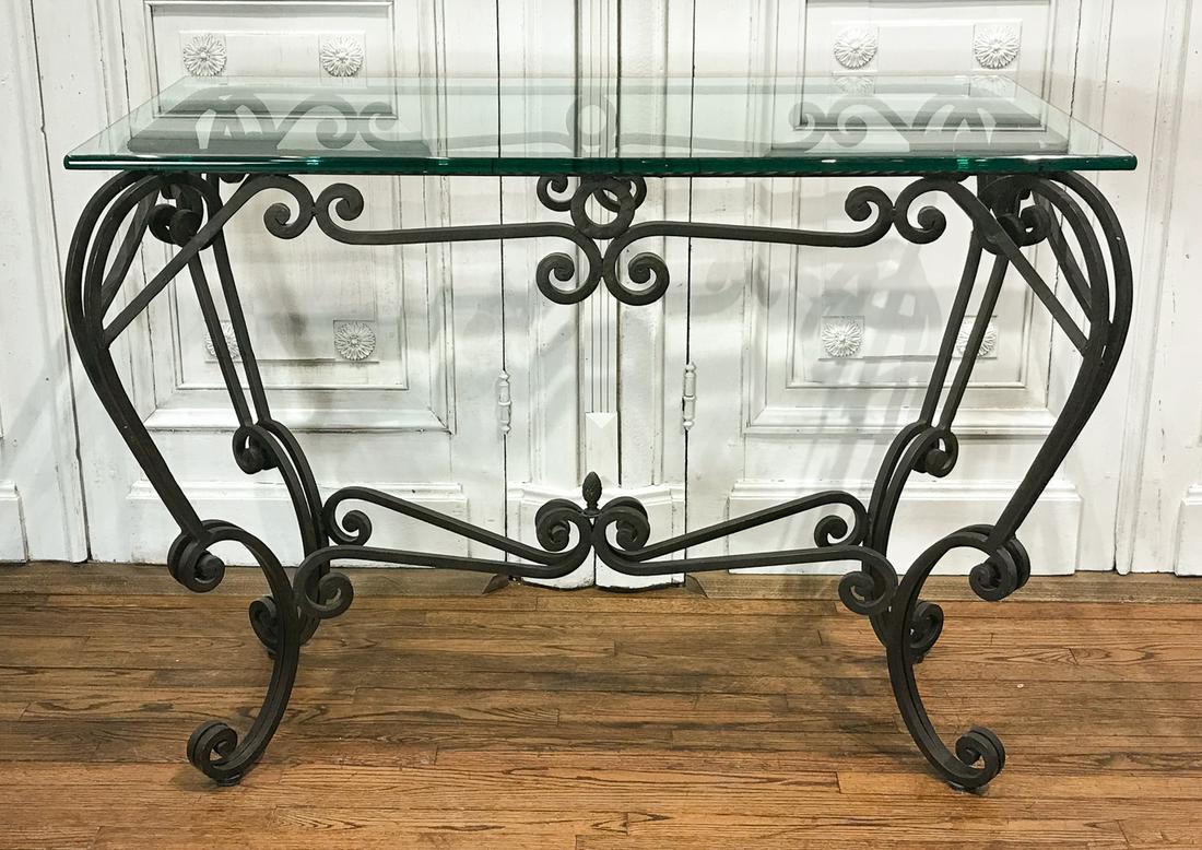 Wrought Iron Console Table (1 of 6)