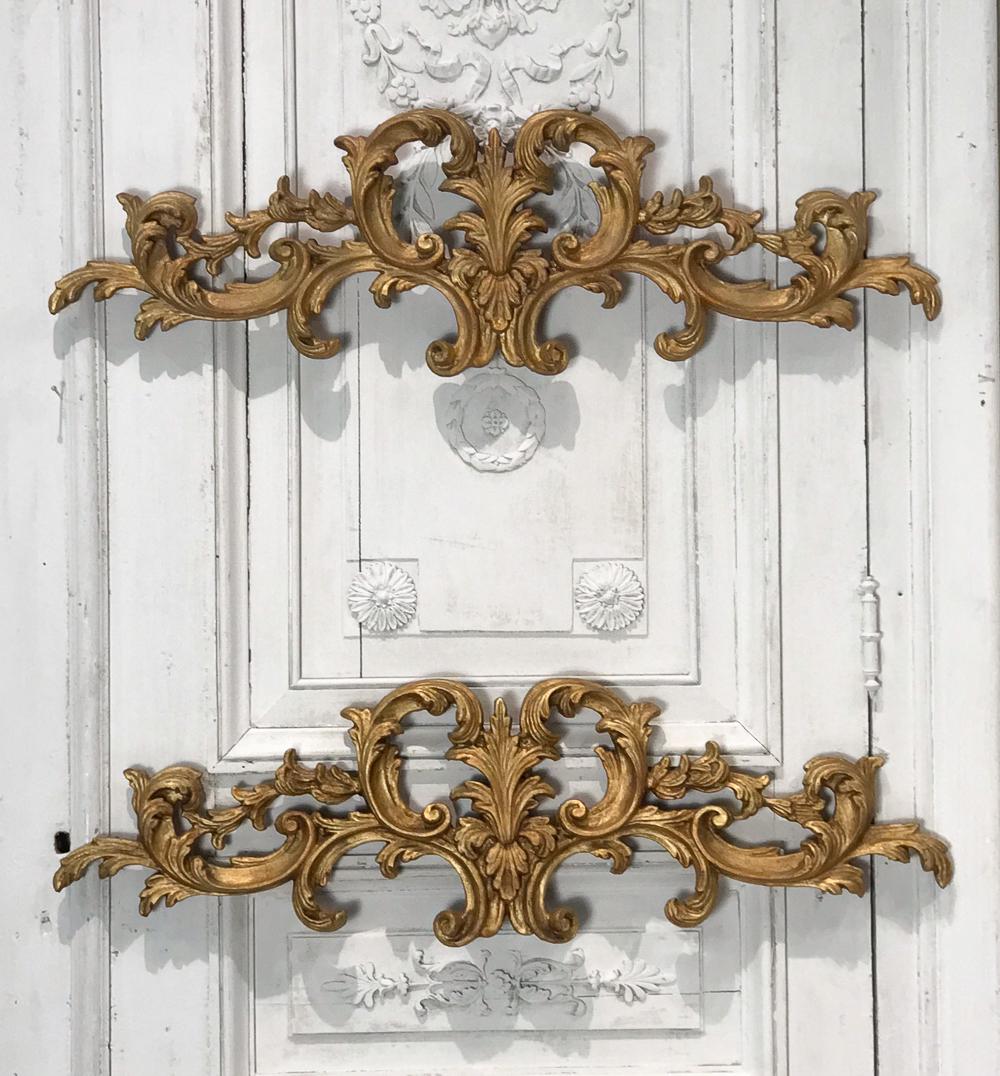 Pair Rococo Style Gilt Composite Appliques (1 of 5)