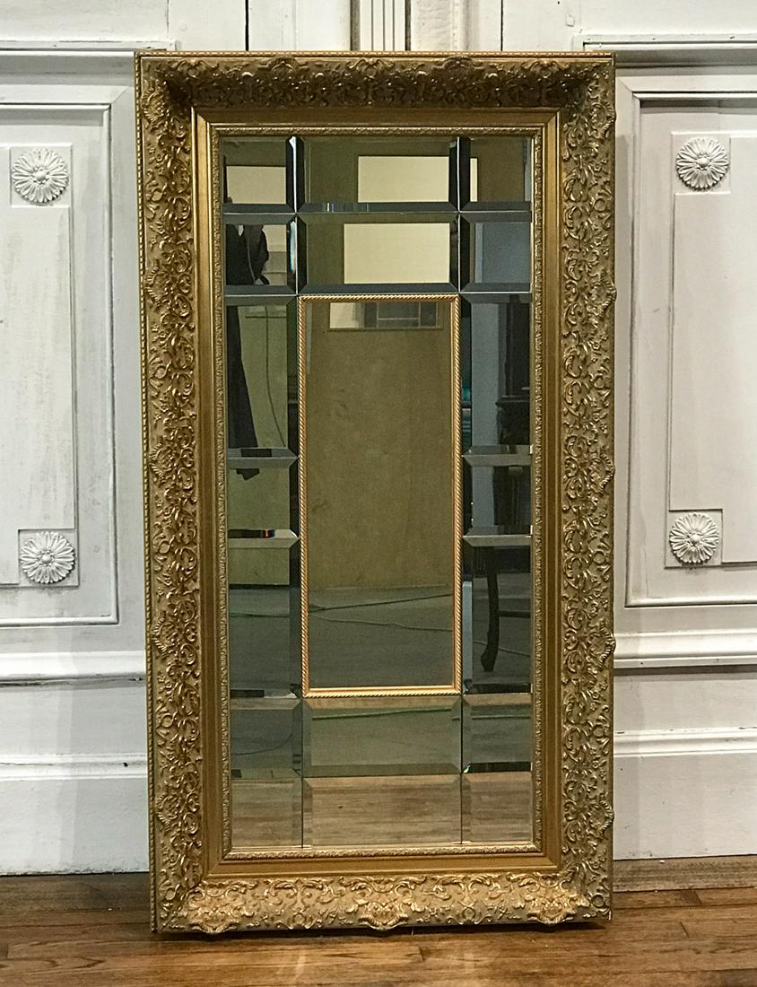 Gilded And Beveled Wall Mirror (1 of 3)