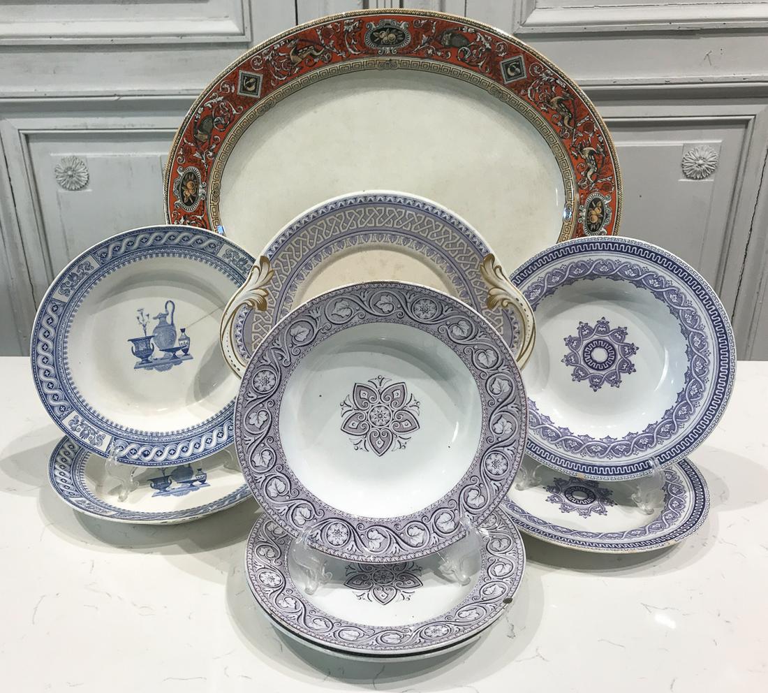 Nine Victorian Stoneware Dishes (1 of 9)