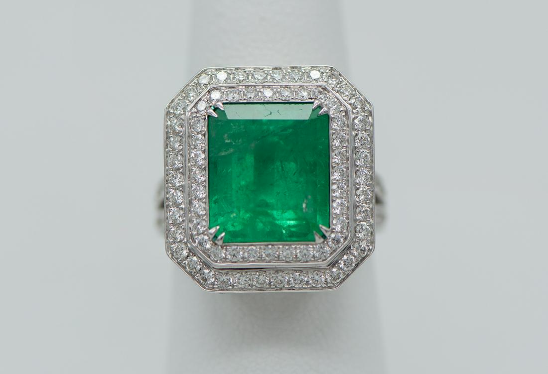 GIA Columbian Emerald Ring, Convertible Pendant (1 of 20)