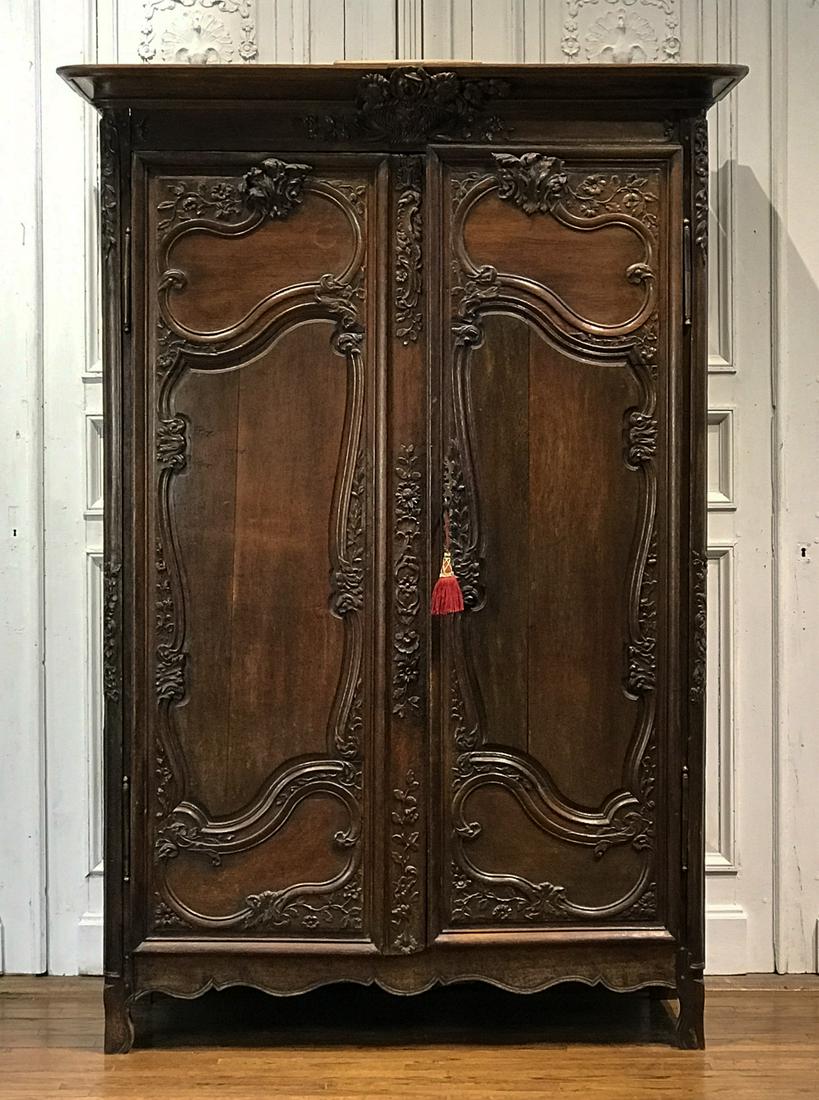 Louis XVI Elm And Walnut Marriage Armoire (1 of 15)