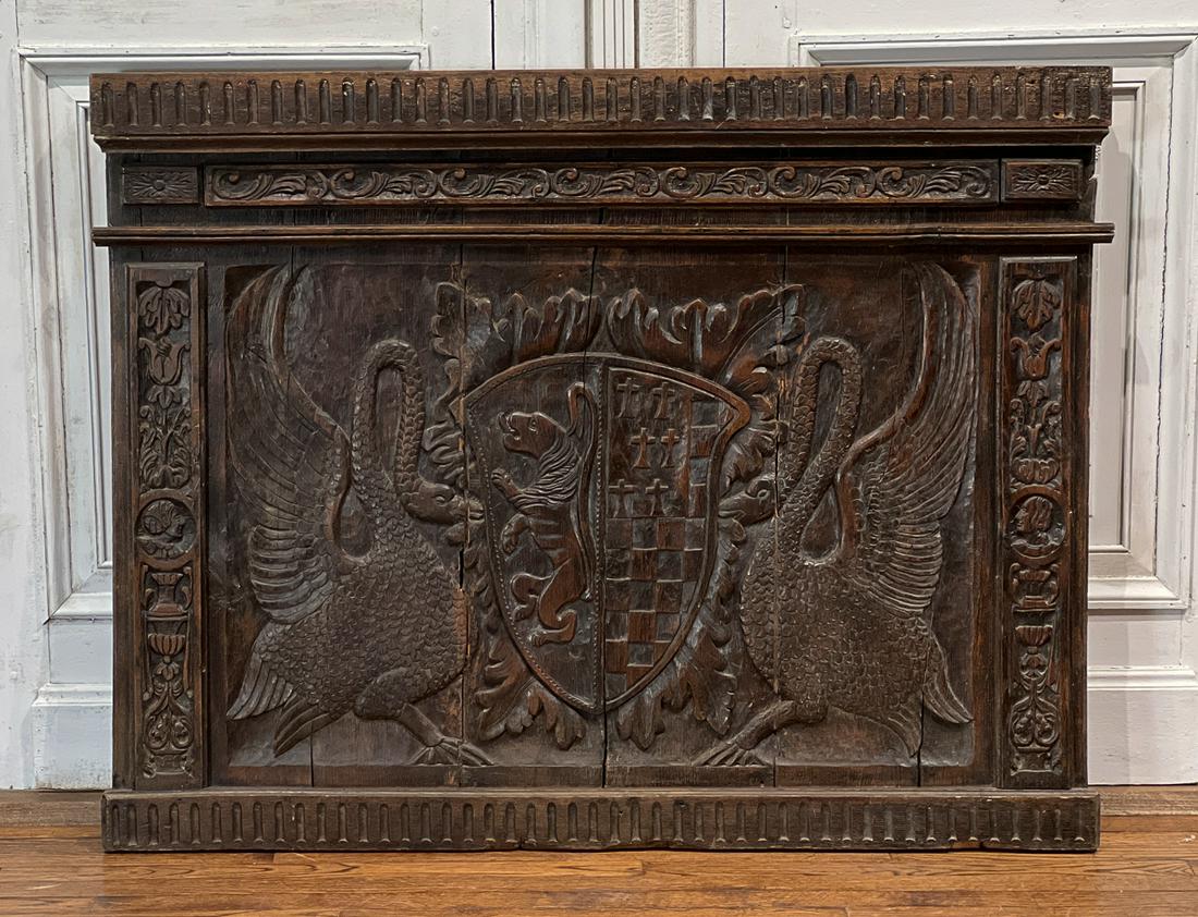 Renaissance Style Carved Oak Coat Of Arms (1 of 9)