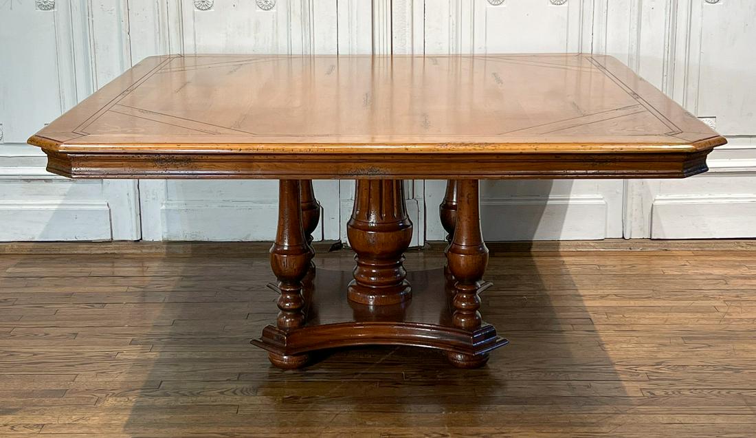 Large Custom Regence Style Hardwood Dining Table (1 of 11)
