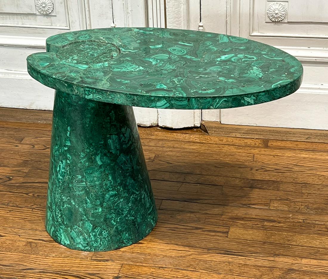 Modern Malachite Clad Eros-style Side Table (1 of 8)
