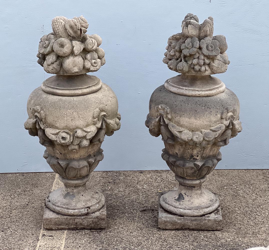 Pair Of Cast Stone Garden Cassoulets (1 of 8)