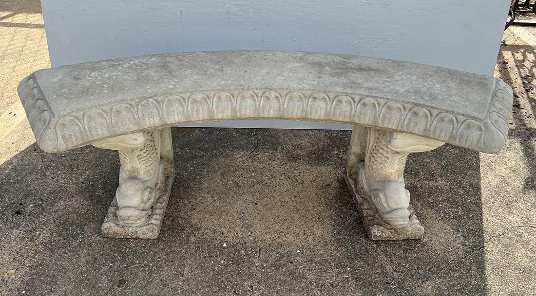 Classical Style Cast Stone Garden Bench (1 of 6)