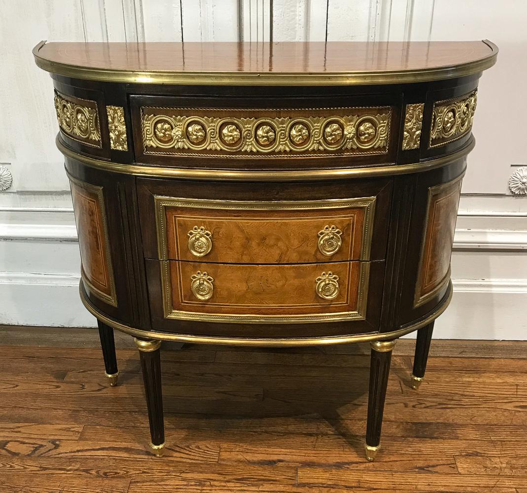 Louis XVI Style Inlaid Mahogany Commode Chest (1 of 6)
