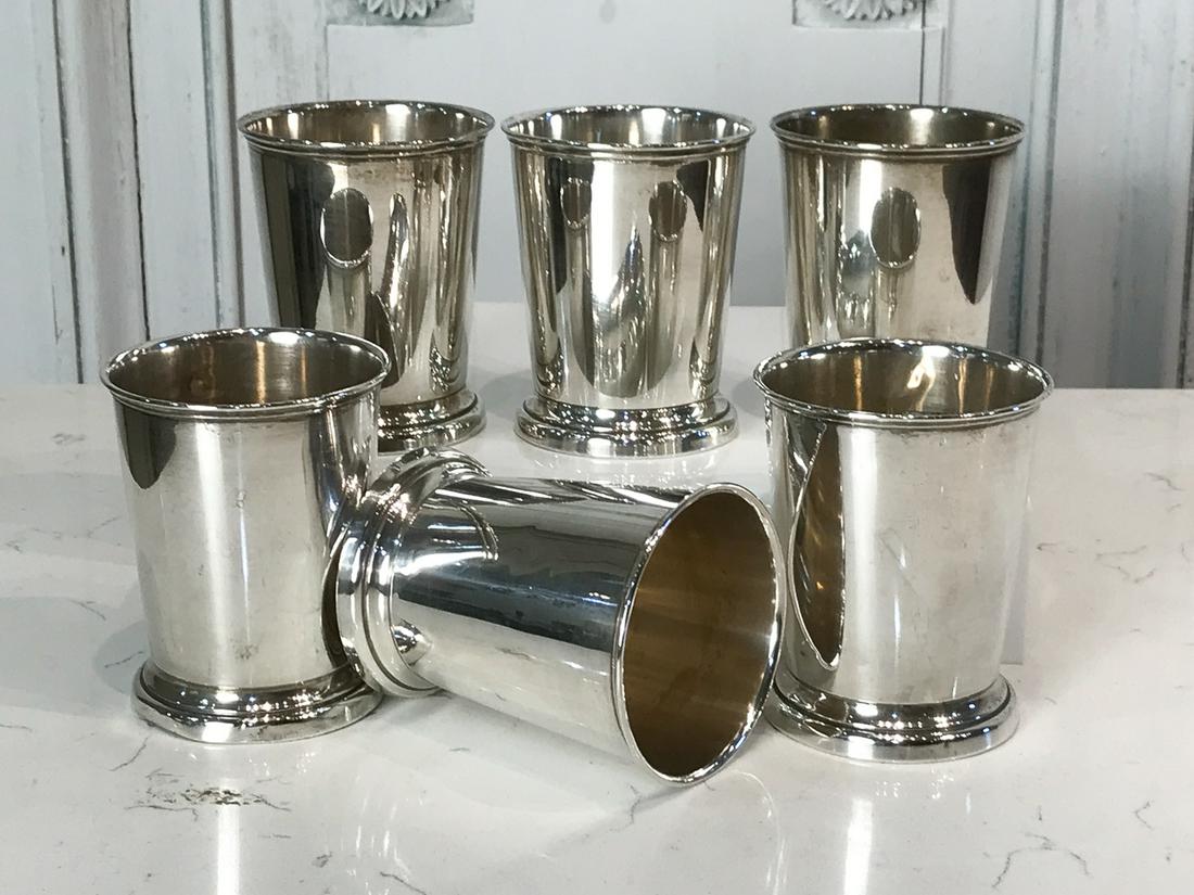 Six Sterling Silver Mint Julep Cups (1 of 6)