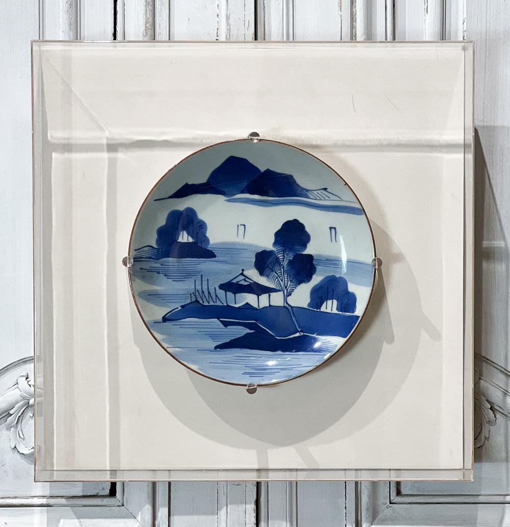Chinese Blue And White Porcelain Dish In Frame (1 of 11)