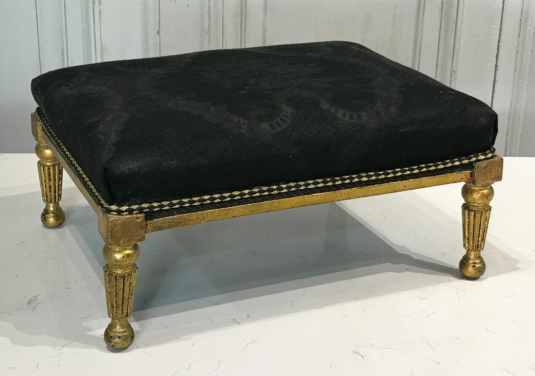 English Regency Gilt Mahogany Foot Stool (1 of 6)