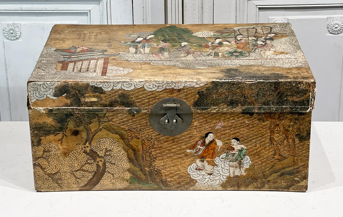 Chinese Painted Hide Trunk (1 of 13)