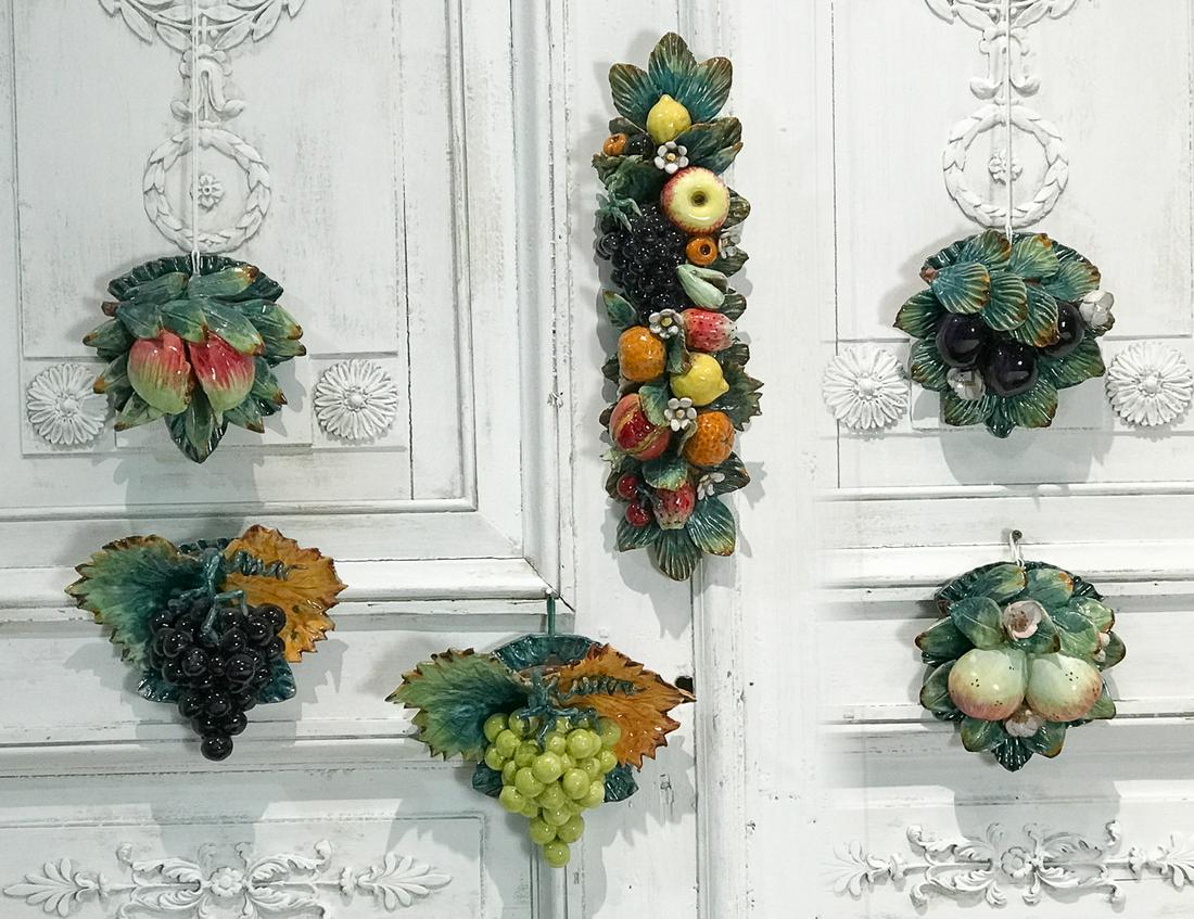 Six Perconte Majolica Fruit Appliques (1 of 14)