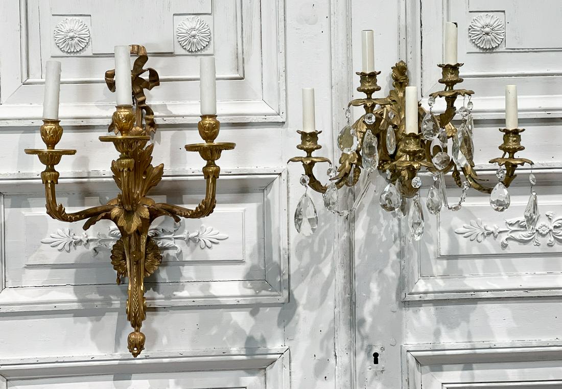 Two Louis XV Style Gilt Bronze Sconces (1 of 12)