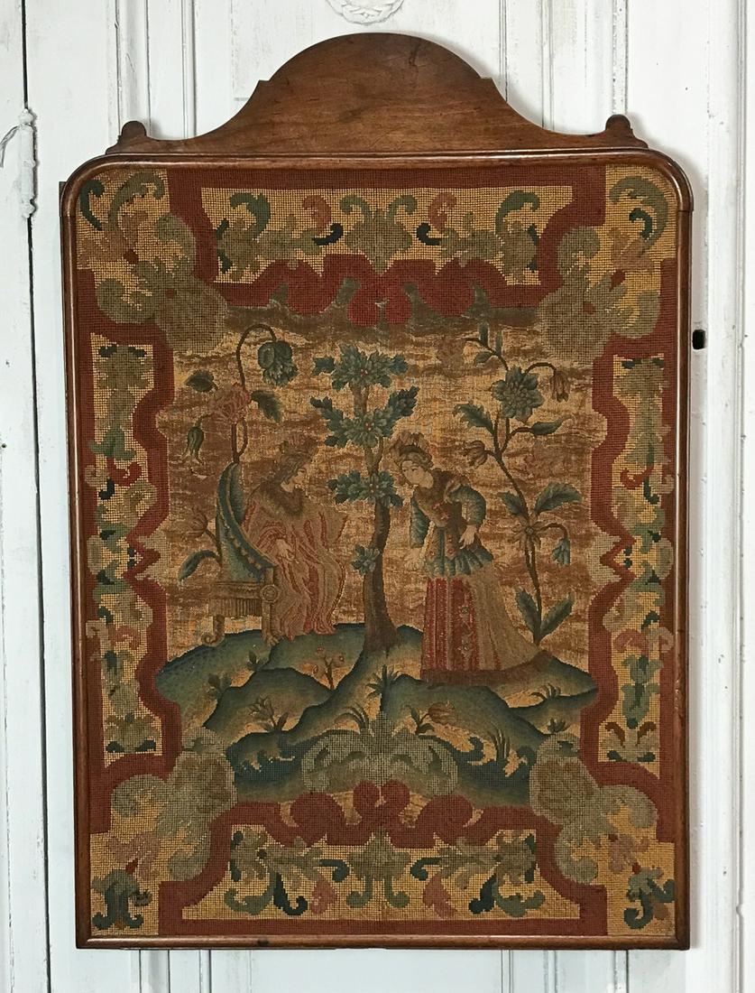 Antique Petitpoint Panel In A Walnut Frame (1 of 9)