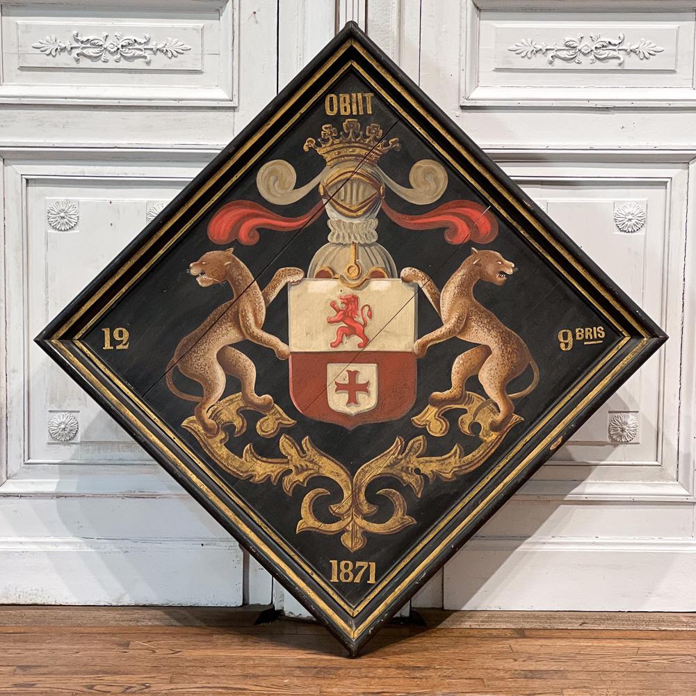 Vintage Painted Wood Coat Of Arms (1 of 9)