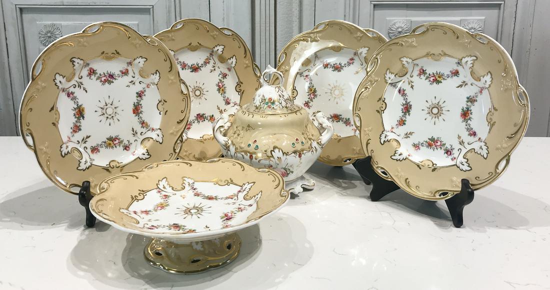 German Porcelain Partial Dessert Service (1 of 5)