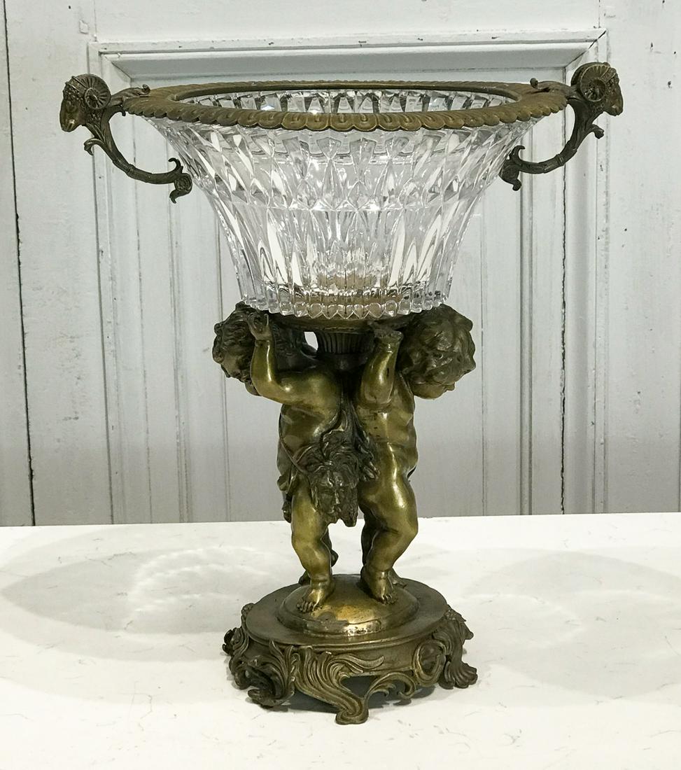 Louis XVI Style Bronze And Glass Compote (1 of 9)