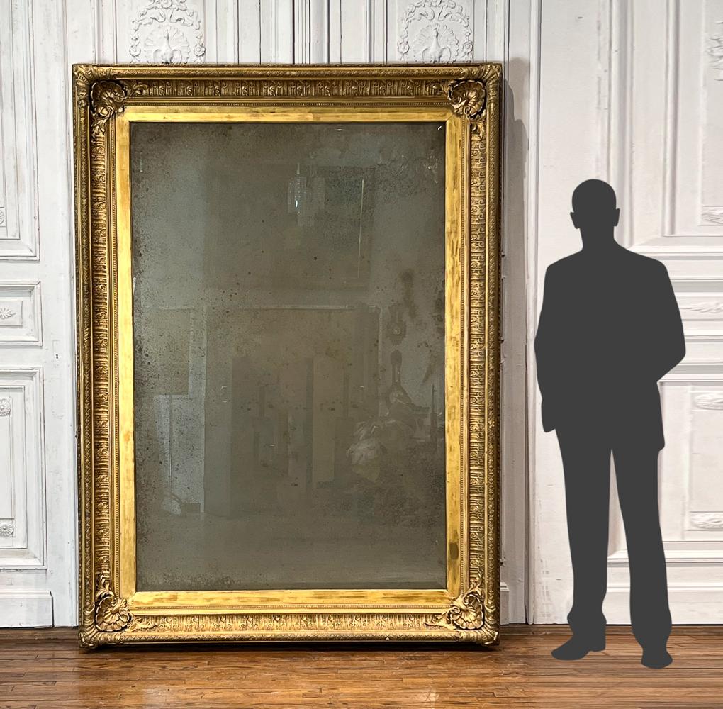 Monumental Beaux Arts Giltwood Mirror (1 of 20)