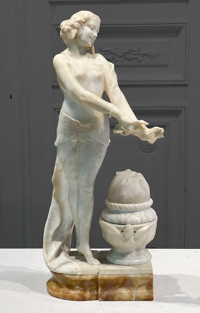 Italian Art Nouveau Alabaster Sculpture (1 of 19)