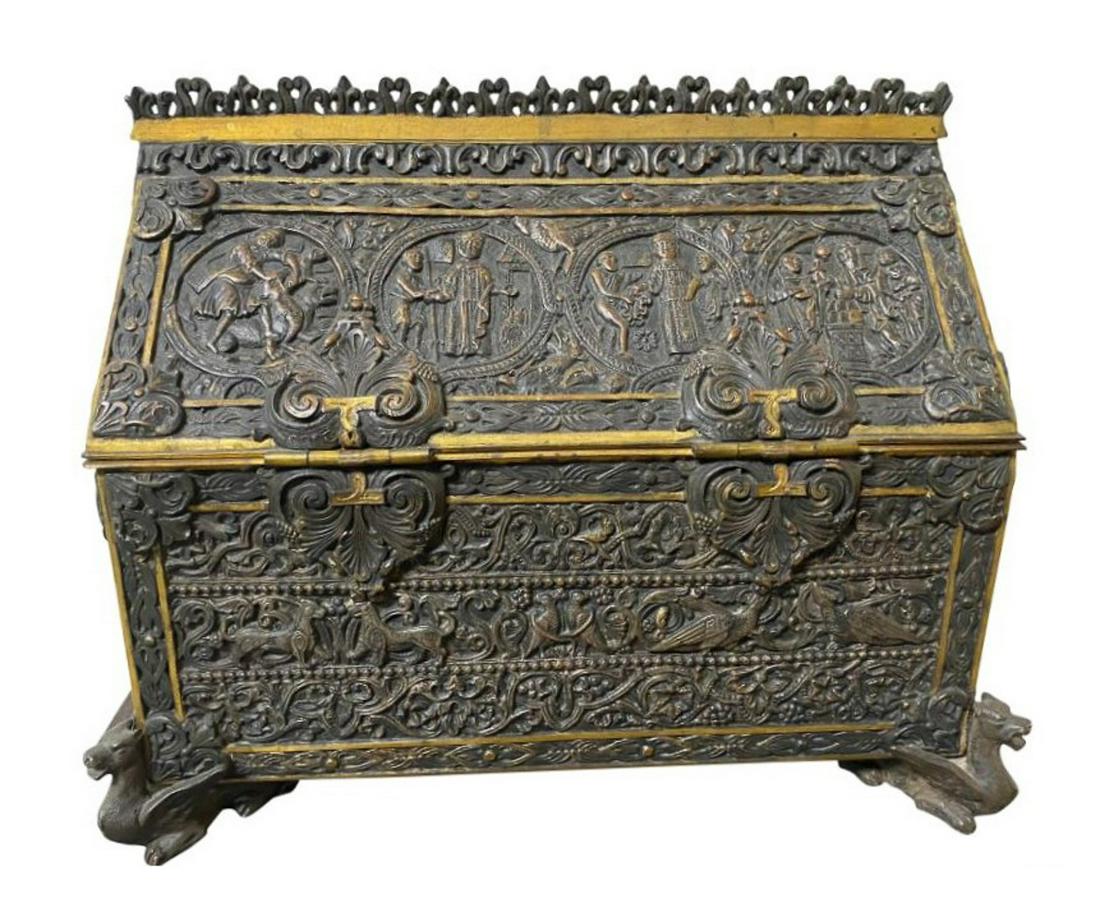 Tiffany & Co. Silvered And Gilt Bronze Coffer (1 of 3)