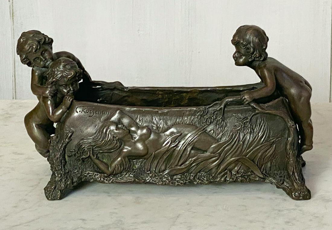 Jugendstil Bronze Planter (1 of 3)