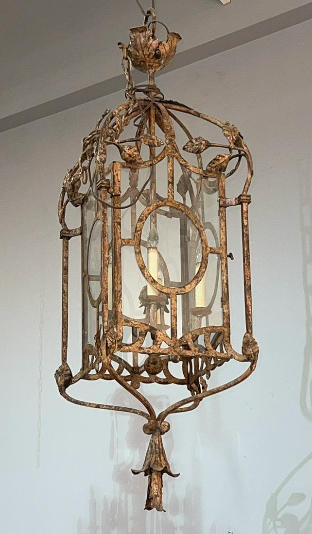 Large Painted Wrought Metal Lantern (1 of 6)