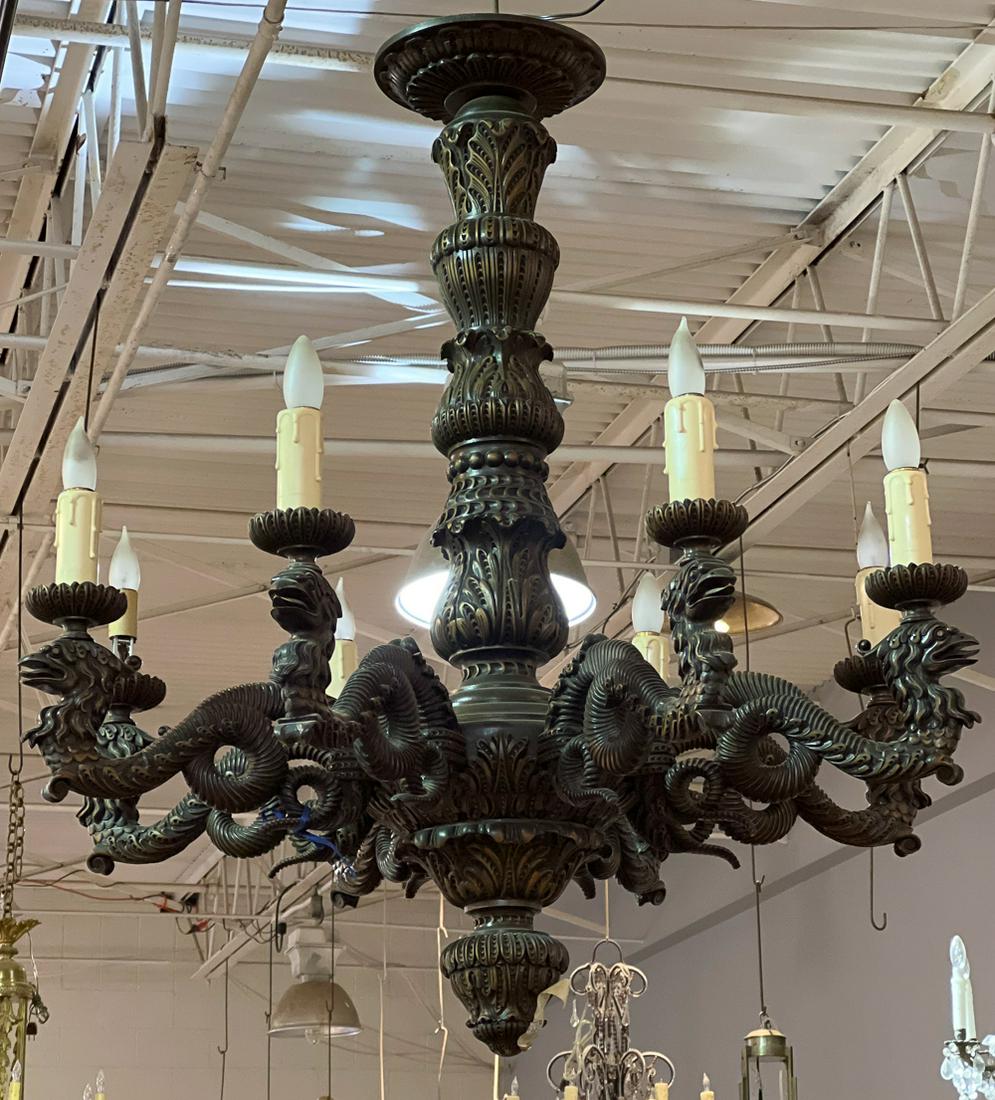 Italian Carved Wood Chandelier (1 of 8)