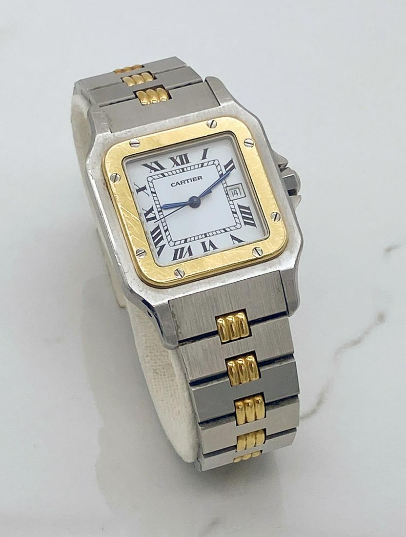 Cartier Santos Stainless And Gold Watch (1 of 8)