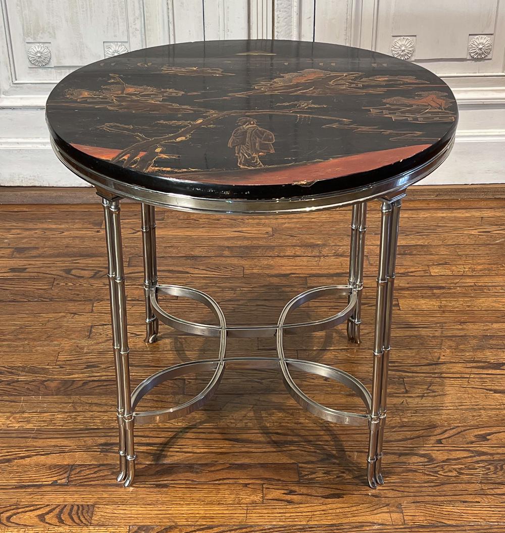 Meiji Lacquer & Chrome Base Side Table (1 of 15)