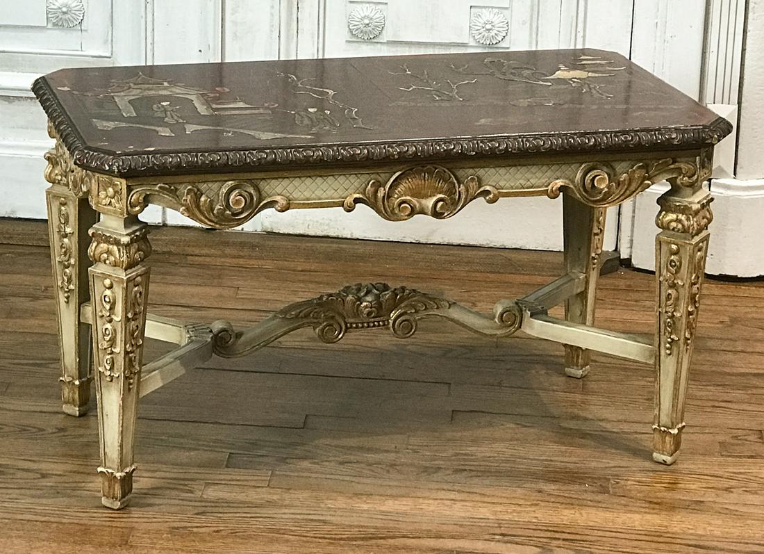 Louis XVI Style Chinoserie Giltwood Low Table (1 of 10)