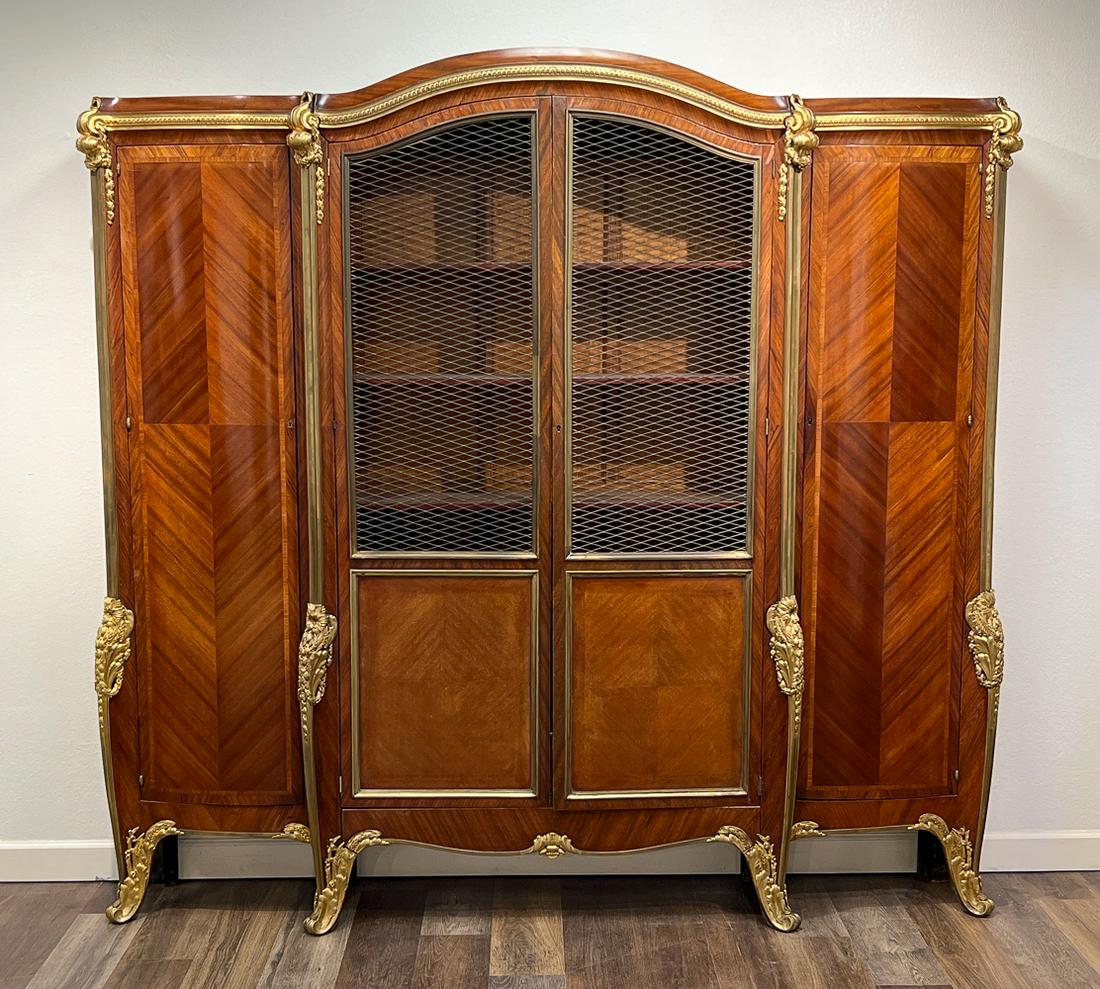 Louis XVI Style Ormolu Parquetry Bibliotheque (1 of 12)