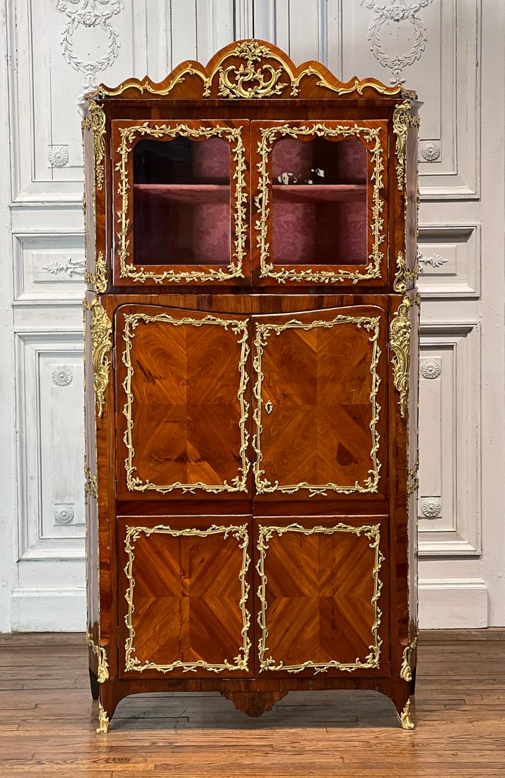 Louis XV Style Kingwood And Bronze Cabinet (1 of 16)