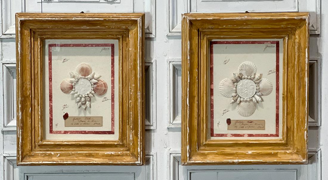 Pair Italian Grotto Shell Shadow Boxes (1 of 15)