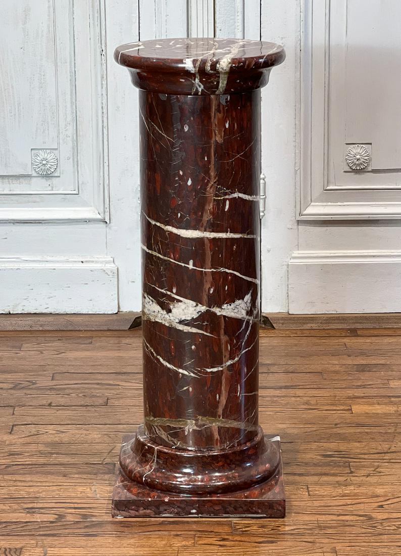 Breche Basque Red Marble Pedestal (1 of 10)