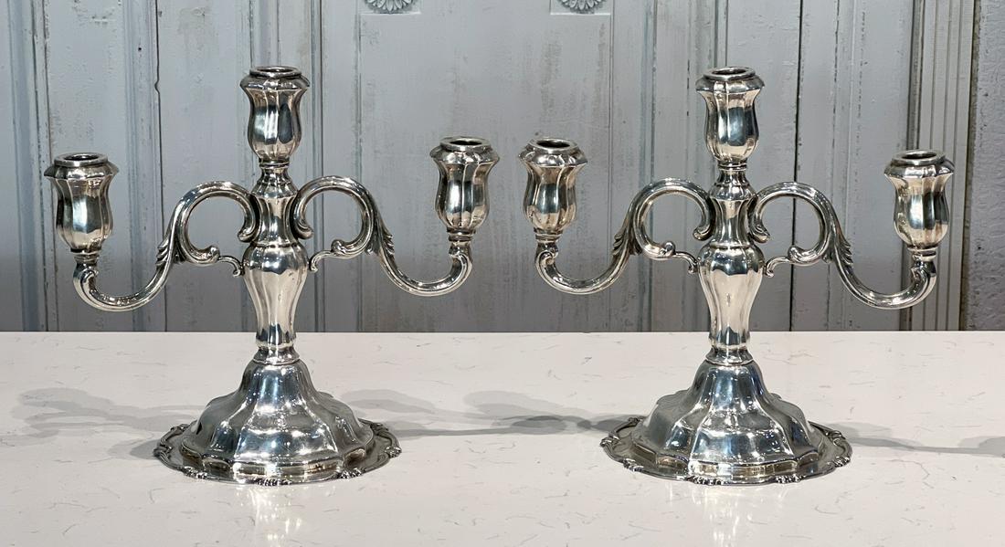 Pair Peruvian 925 Sterling Silver Candelabra (1 of 20)
