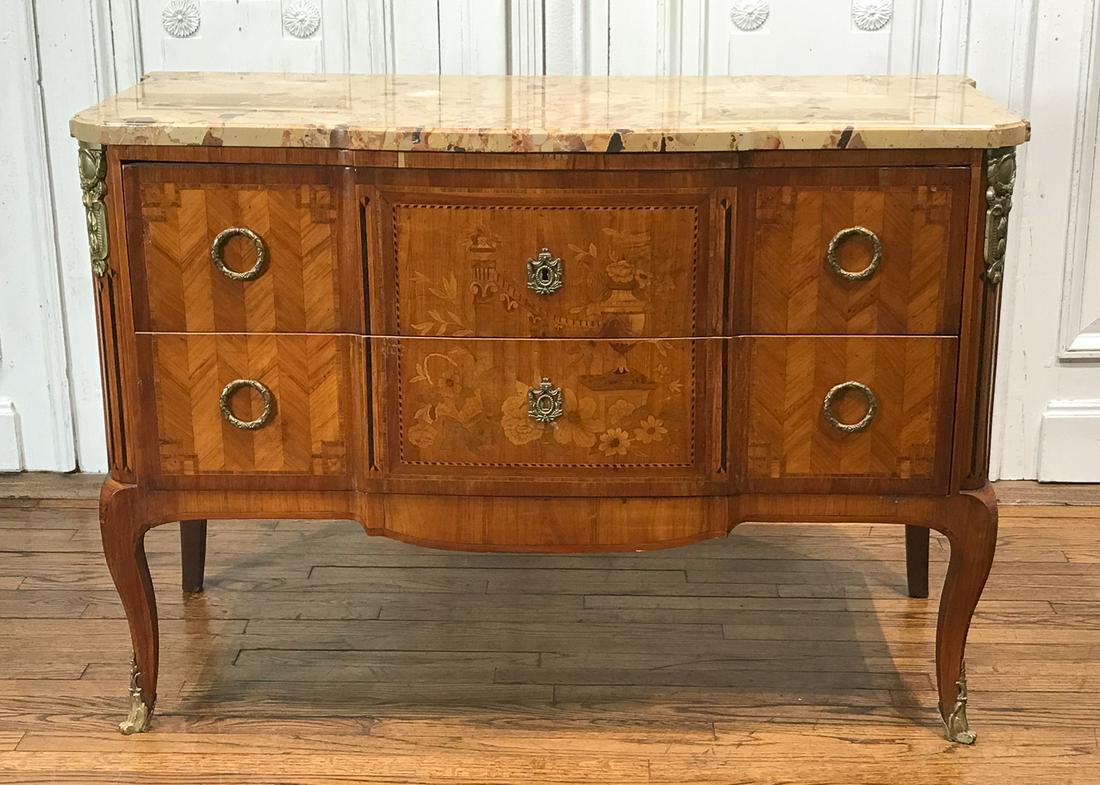 Louis XVI Style Marquetry Commode (1 of 11)