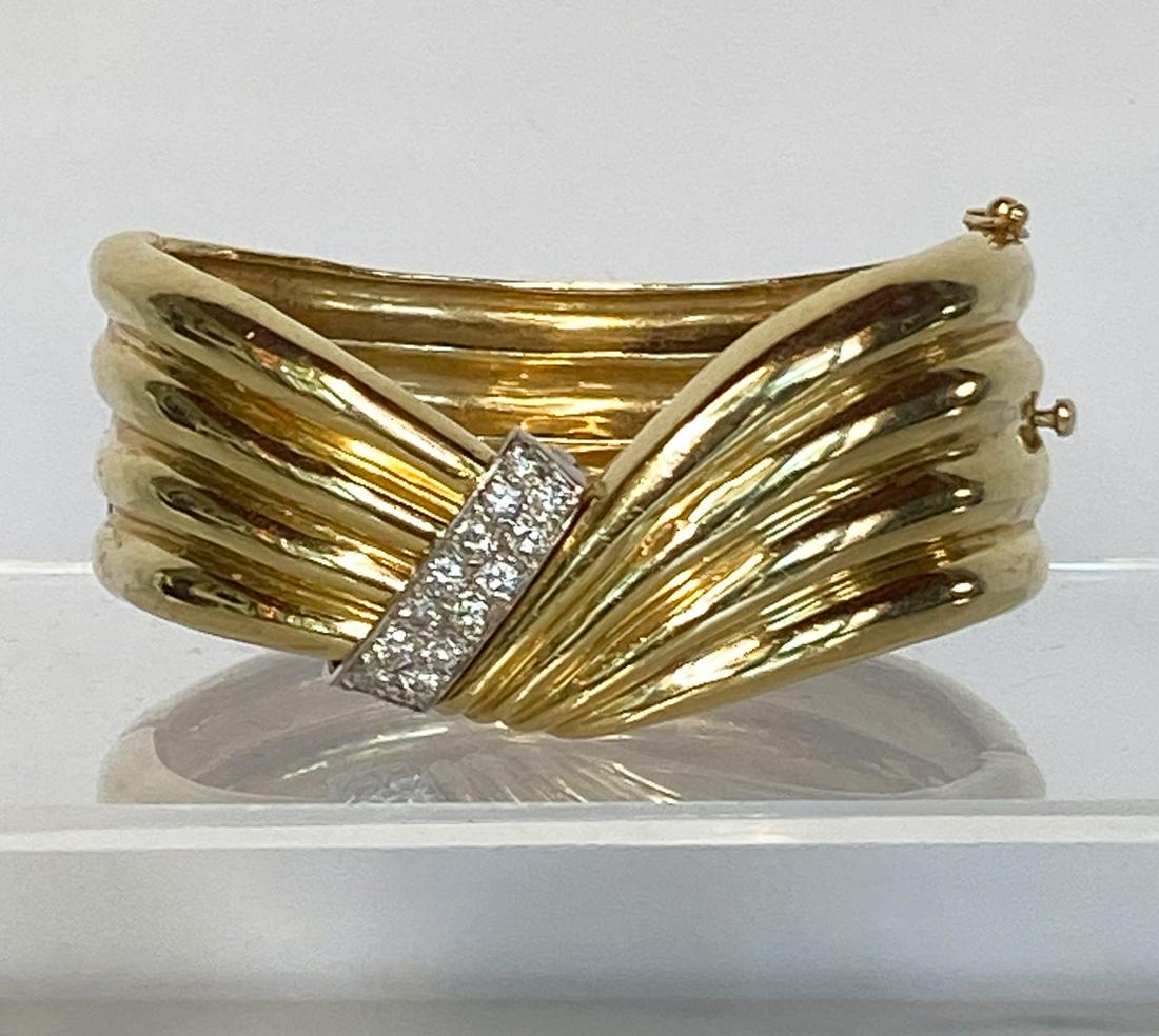 14k Yellow Gold Cuff Bracelet (1 of 4)