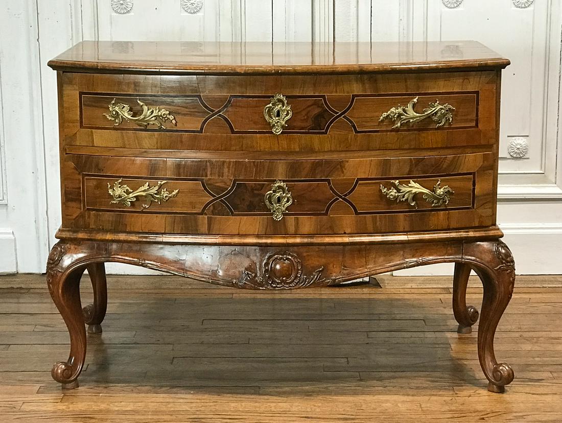 Italian Walnut Parquetry Commode (1 of 6)