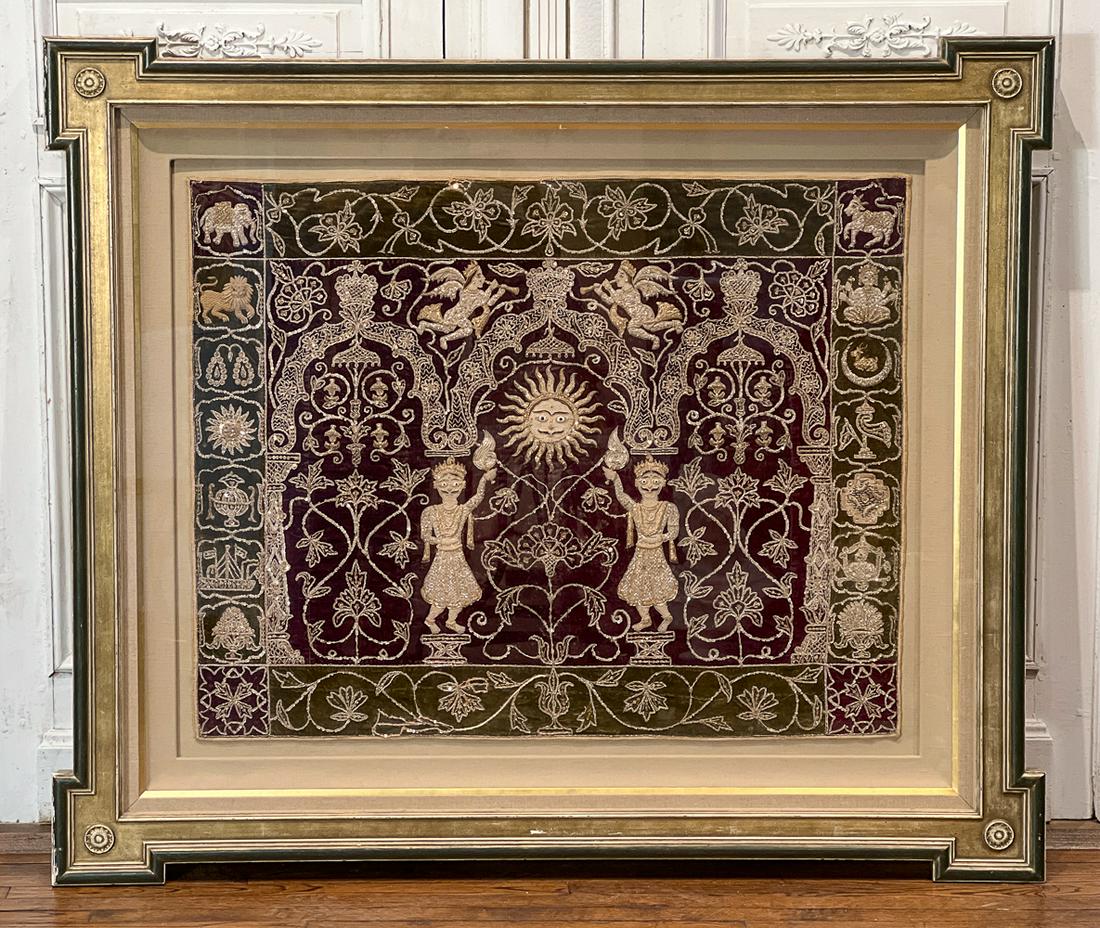 Framed Hindu Kagala Metallic Tapestry (1 of 13)