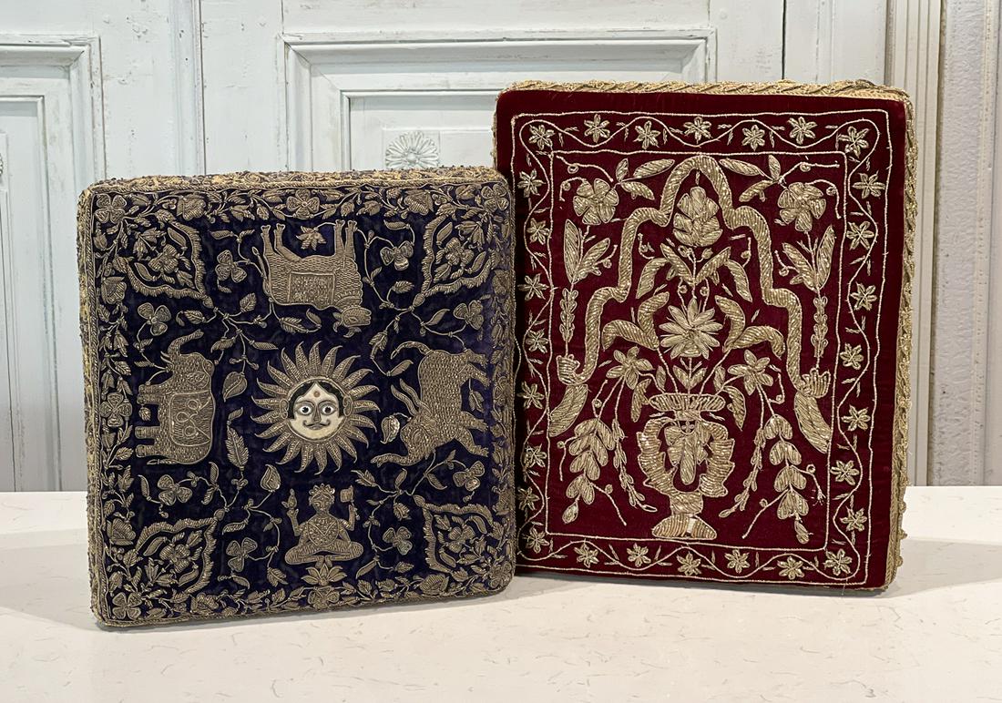 Two Hindu Kagala Metallic Panel Cushions (1 of 11)