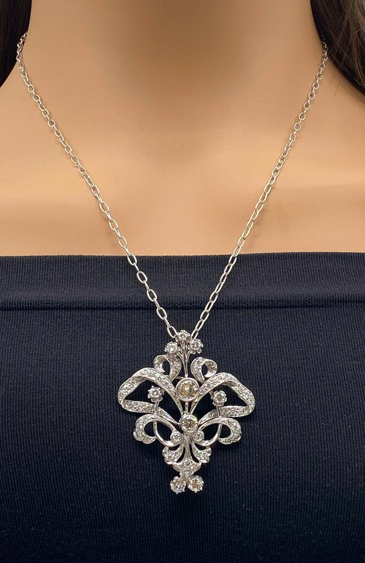 Antique Platinum And Diamond Brooch (1 of 5)