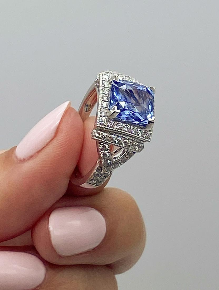 GIA Rare Unheated Blue Sapphire Ring (1 of 6)